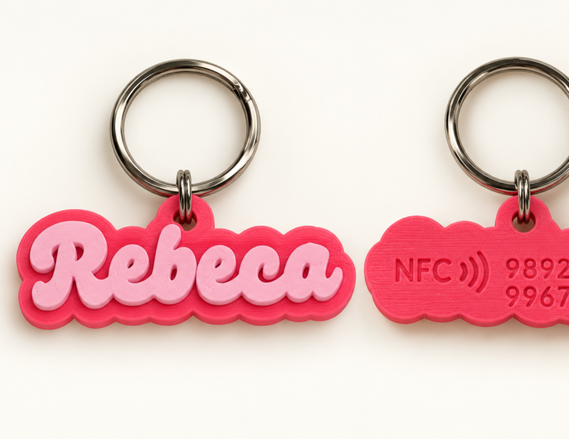 Chaveiros Pet Rebeca em Rosa
